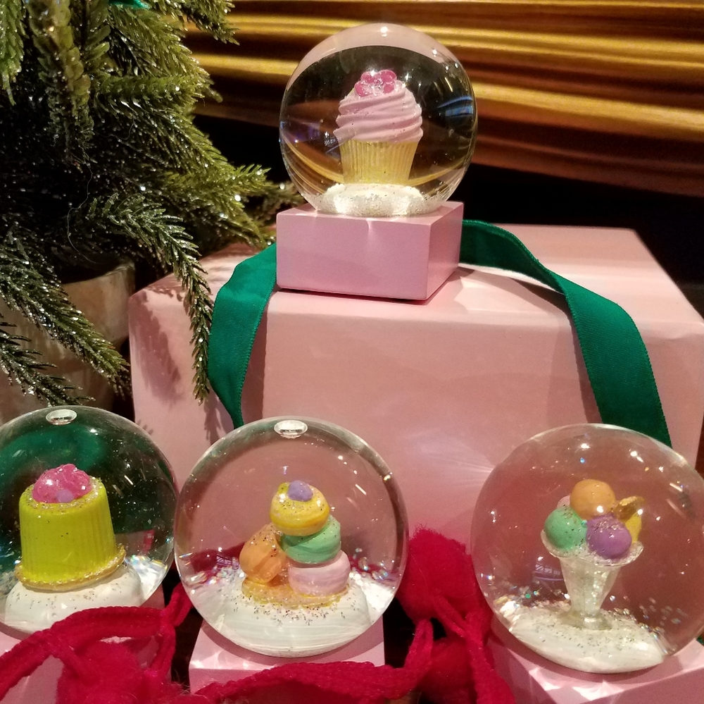 Snow Globe set;Inspired by Laduree`, the French Luxury Confectionery.